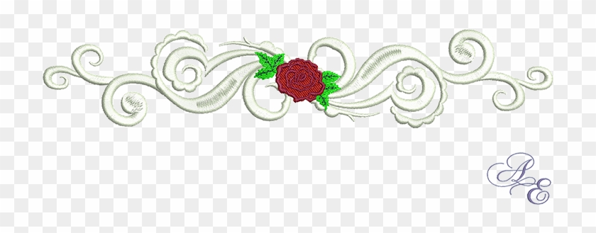 Rose Scroll Border - Center Border Design #955306