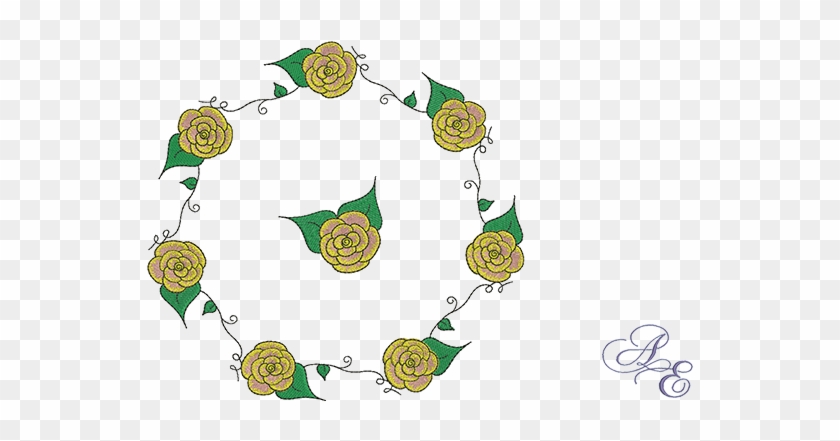 Rose Vine Circle Large - Rose #955338