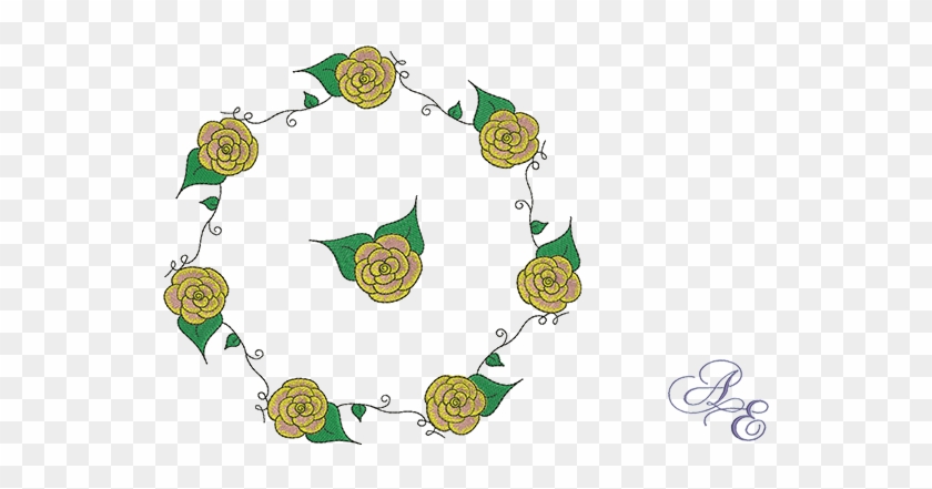 Rose Vine Circle Large - Rose #955338