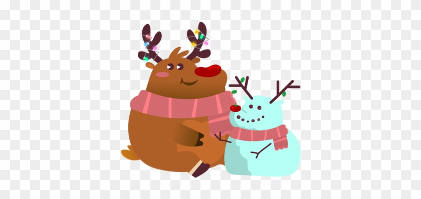 Rudolph The Fluffy Reindeer Stickers Messages Sticker-3 - Cartoon #955374