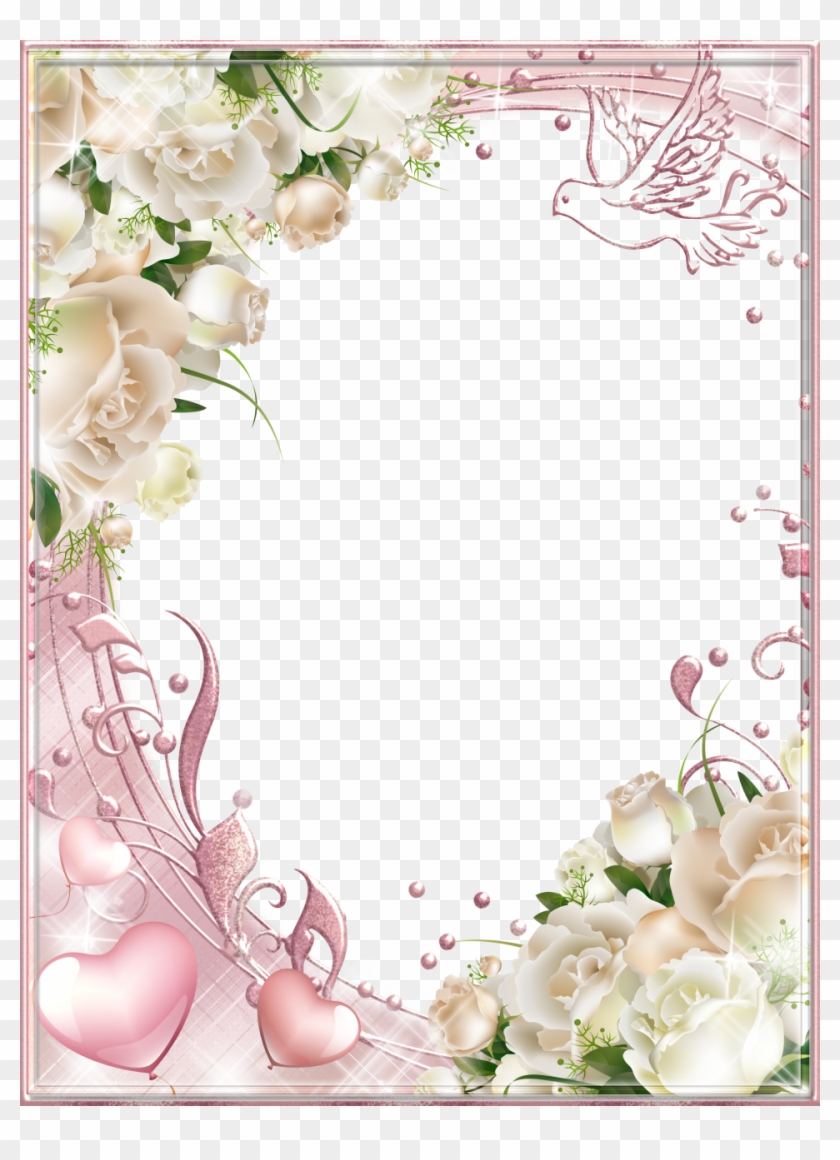 Witte Rozen Roze Png Photo Frame - Tarjeta De Invitacion De Boda #955475