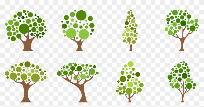 小清新风大树 - Tree Icon Vector #955484