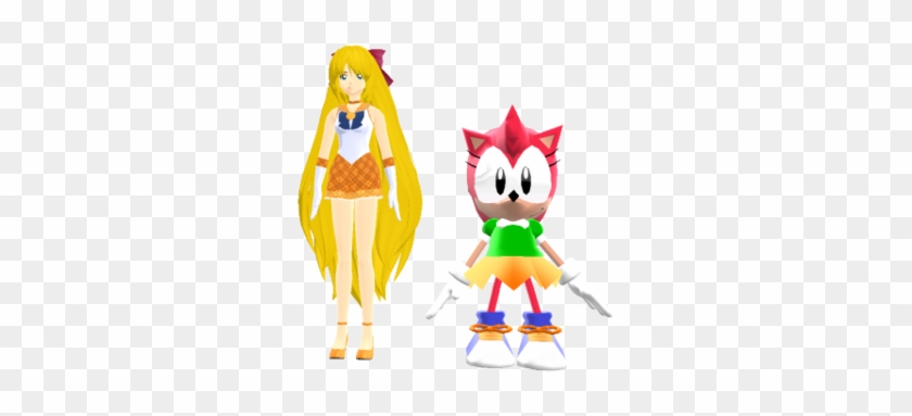 Sailor Venus And Classic Amy Rose By Marcospower1996 - Amy Rose #955723