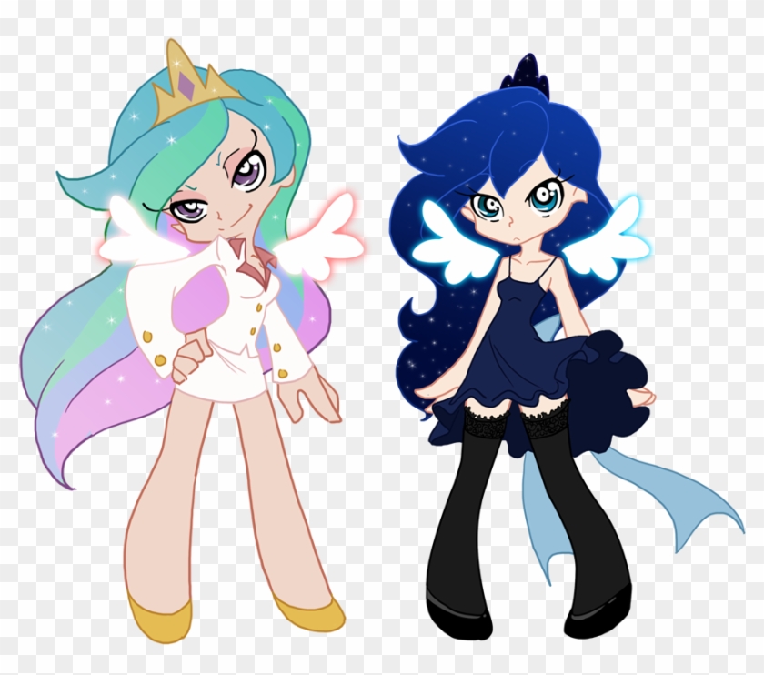 Luna And Celestia By The-orator - Panty And Stocking Look #955899