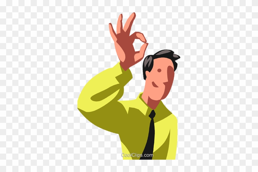 Businessman Giving The Ok Sign Royalty Free Vector - Clip Art #956033
