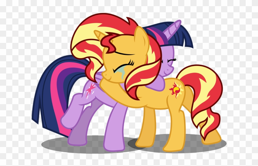 This Is Just So Dam Funny, Starburst Fogot The Track - Sunset Shimmer And Twilight Sparkle Hug #956121
