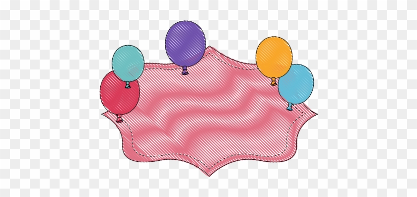 Balloon Banner Icon Illustration - Illustration #956363