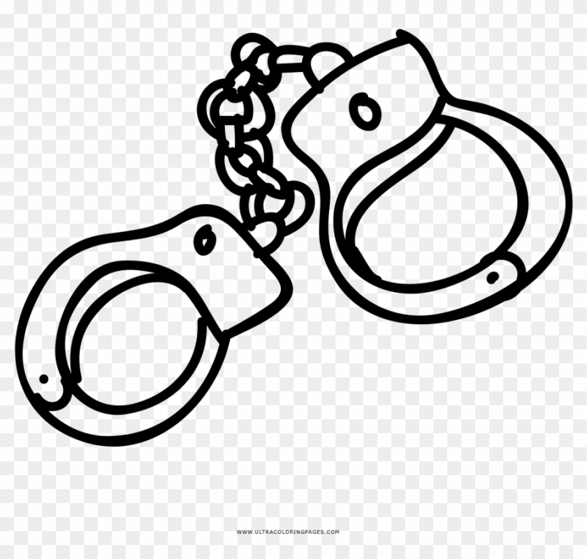 Suddenly Handcuffs Coloring Pages Handcuff Page Ultra - Imagen De Insignia De La Policia Para Colorear #956376