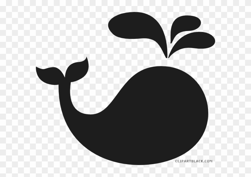 Cute Whale Animal Free Black White Clipart Images Clipartblack - Cute Whale Silhouette #956389