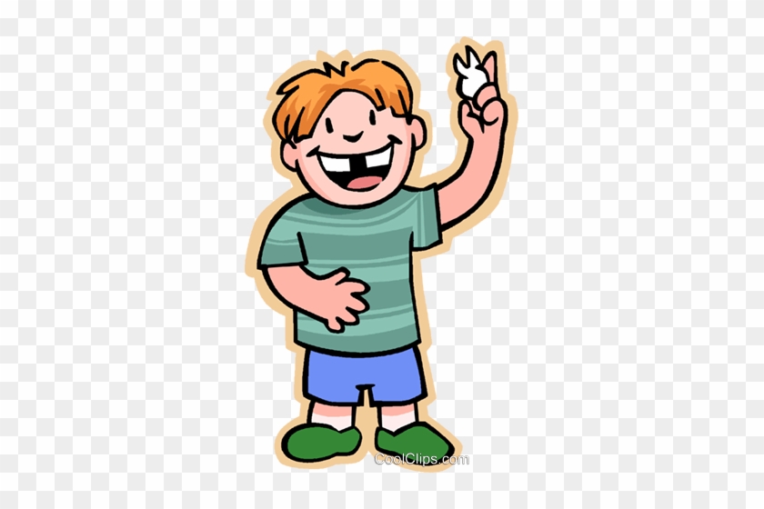 Boy With Missing Tooth Royalty Free Vector Clip Art - Loosing First Tooth #956562