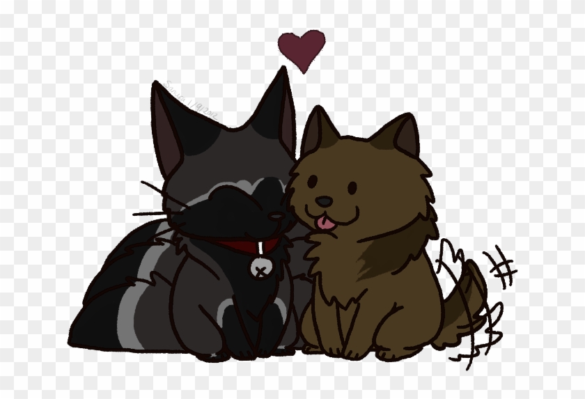 Chibi Kitsune And Werewolf Love By Fox-song - Cartoon #956611