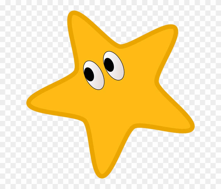 Star, Eyes, Yellow, Smiley, Funny, Happy - Star Cartoon #956630