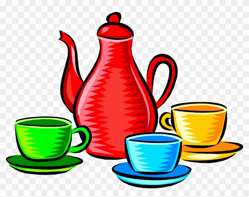 Pot And Cups - Coffee Pot And Cup #956639