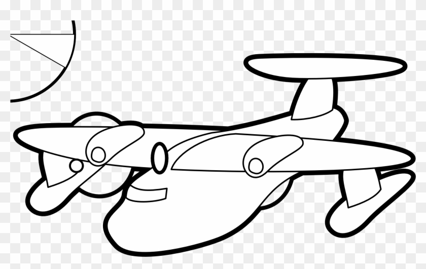 Plane Black And White Clipart Red Plane Black White - Airplane Clipart Black And White Hd #956736