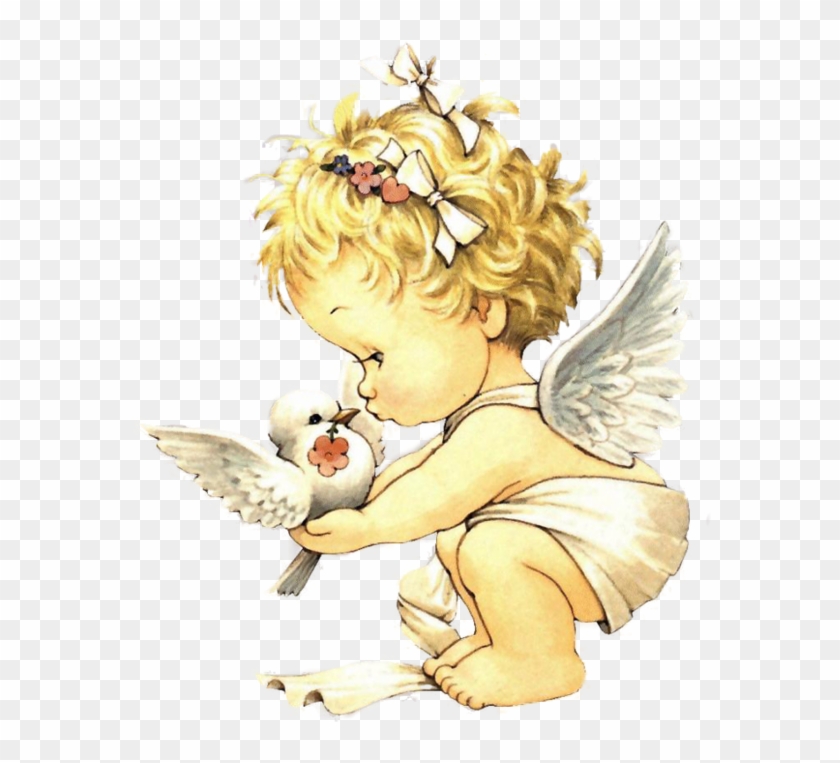 Precious Moments Baby Angel And Dove Of Peace - Baby Angel Holding A Dove #956918