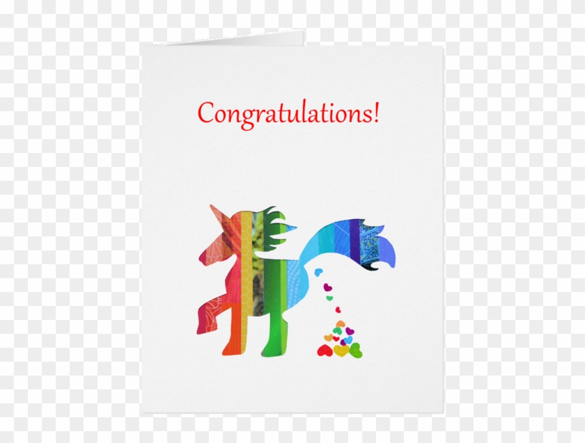 Gc006 Unicorn Congratulations Card - Greeting Card #956983