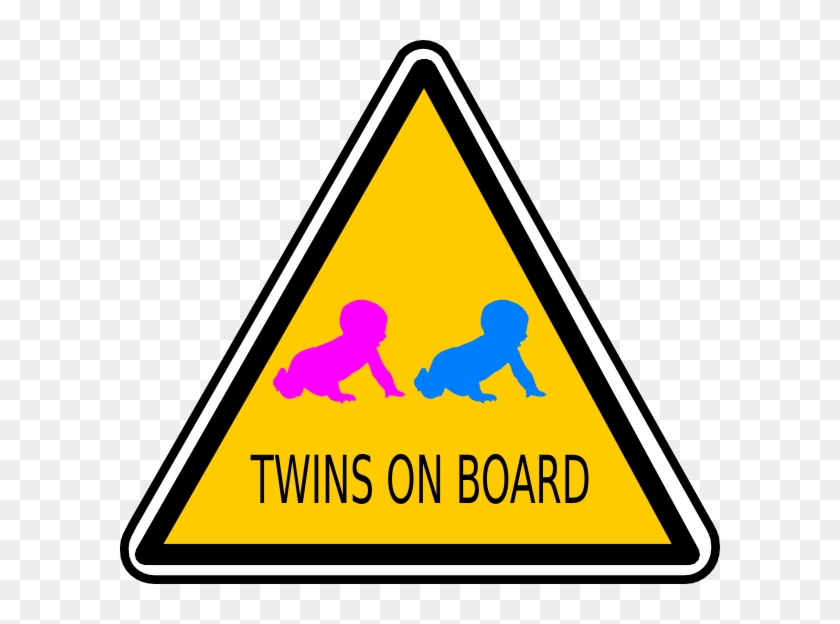 Twins Clipart - Twins On Board Sign For Car #957013