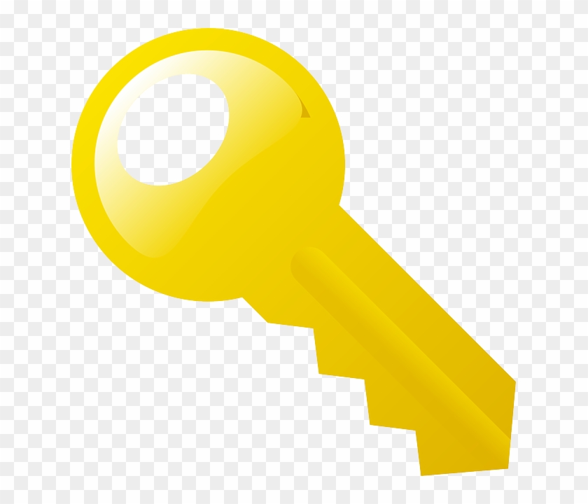House, Key, Outline, Yellow, Car, Cartoon, Golden, - Key Vector Png #957017