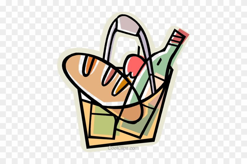 Bag Of Groceries Royalty Free Vector Clip Art Illustration - Alt Attribute #957119