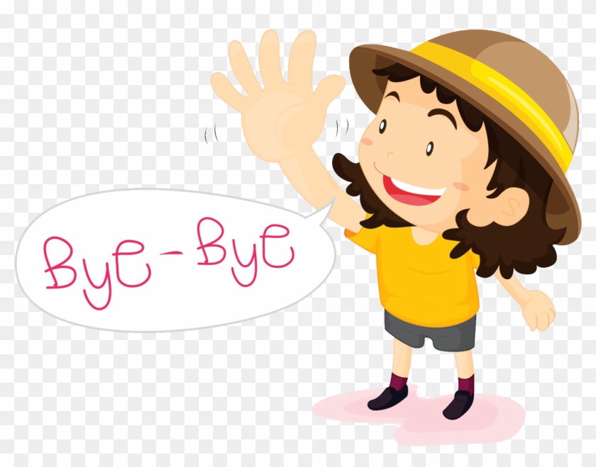 Cartoon Characters Goodbye - Illustration - Free Transparent PNG Clipart  Images Download