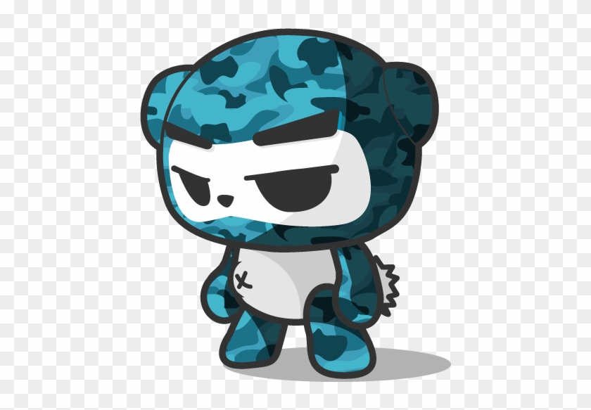 Military Camouflage Little Ninja Panda Thumbnail - Panda Ninja #957319