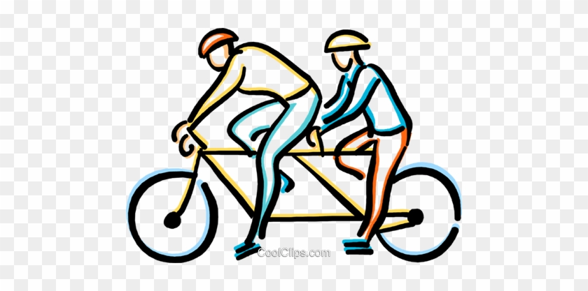 Two Person Bicycle Royalty Free Vector Clip Art Illustration - Two Person Bicycle Royalty Free Vector Clip Art Illustration #957340
