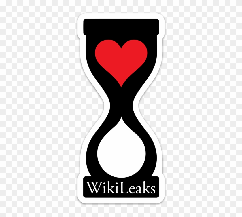Wikileaks Heart Hourglass Bumper Sticker - Wikileaks #957504