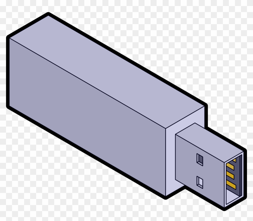 USB thumb drive 2 vector drawing | Free SVG