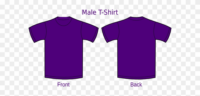 Purple Shirt Clip Art At Clker - Tshirt Front And Back #957572