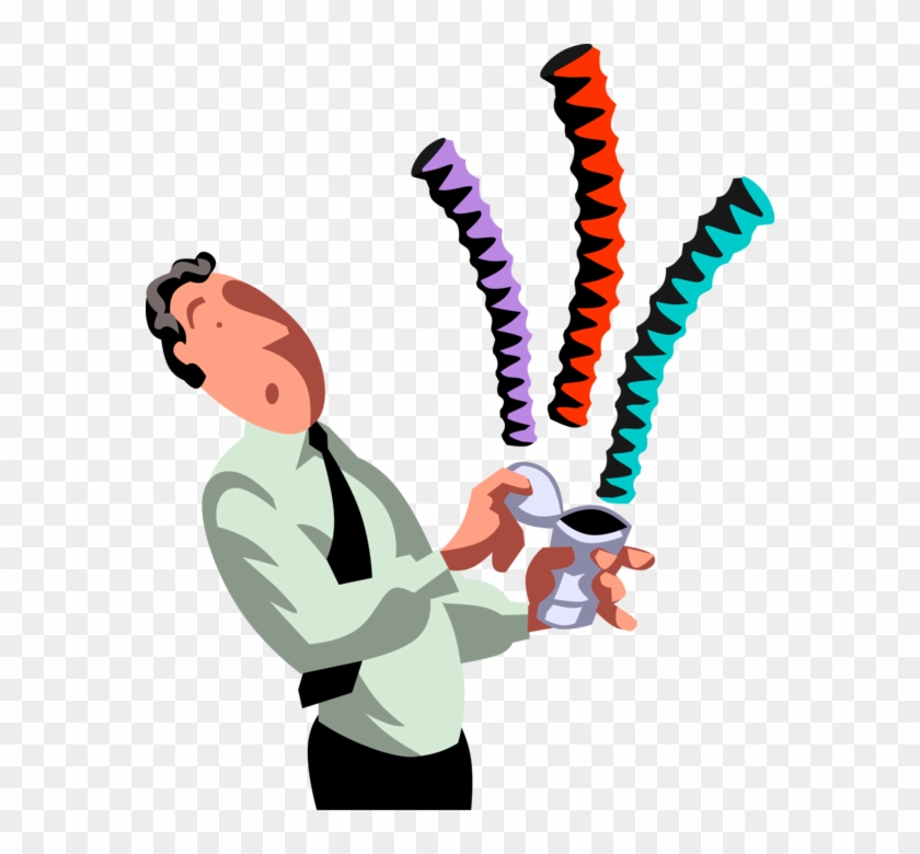 Vector Illustration Of Businessman Surprised Opening - Cartoon #957758