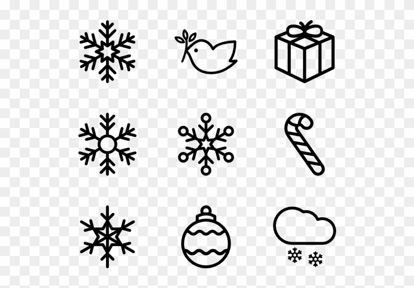 Merry Christmas Line - Fitness Icons Transparent Background #958274