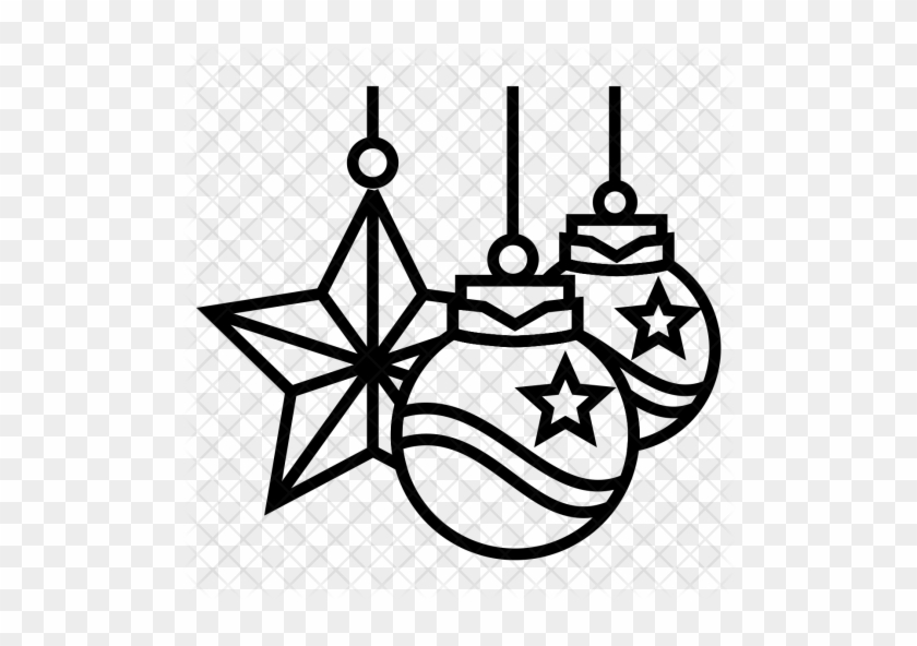 Balls, Christmas, Decoration, Light, Snowflake, Xmas - Christmas Decoration Black And White Png #958294