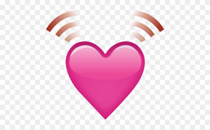 Beating Pink Heart Emoji - Pink Heart Emoji Transparent #958431