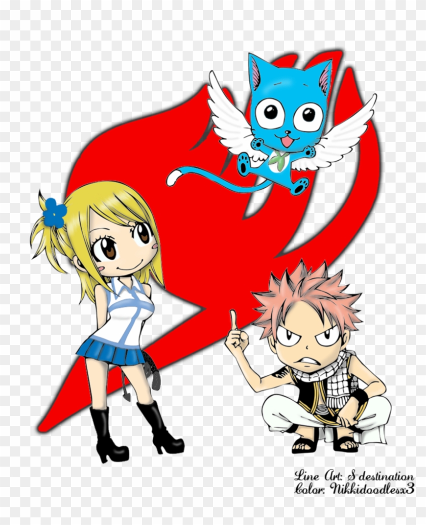 Lucy Natsu And Happy From Fairy Tail #958552