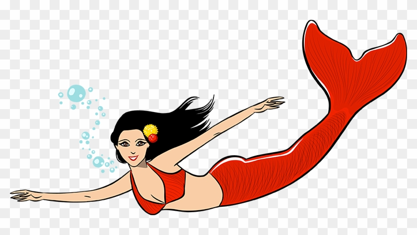 Swimmer Kids Swimming Pool Clipart Free Images Clipartixtop - Red Tailed Mermaid Cartoon #958568