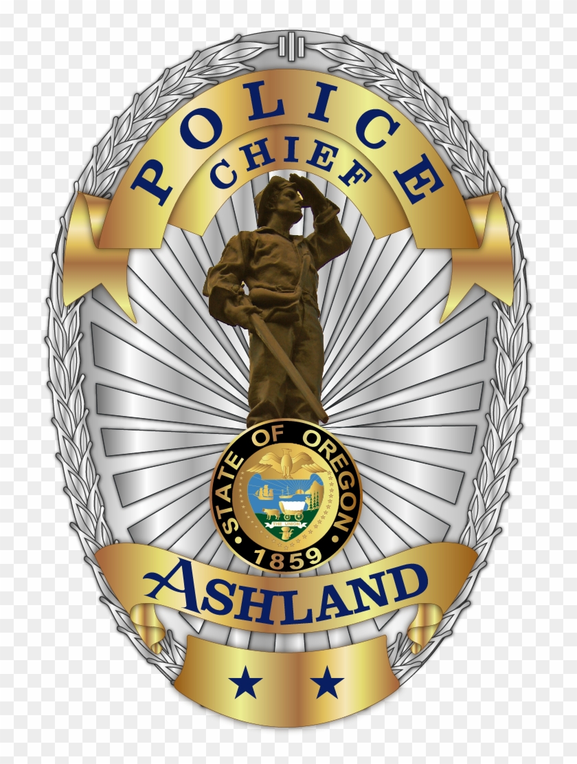 The Two Stars On The Bottom Of The Badge Represent - Ashland Oregon Police Badge #958768