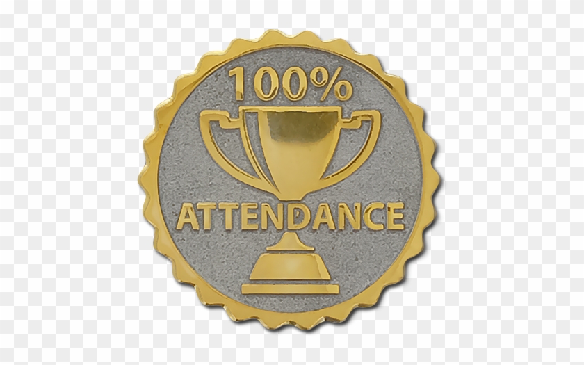 100% Attendance Badge By School Badges Uk - Emblem #958805
