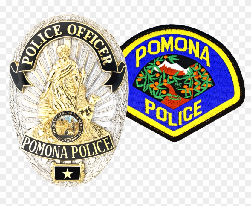 Combo Badge And Patch - Pomona Police Department #958806