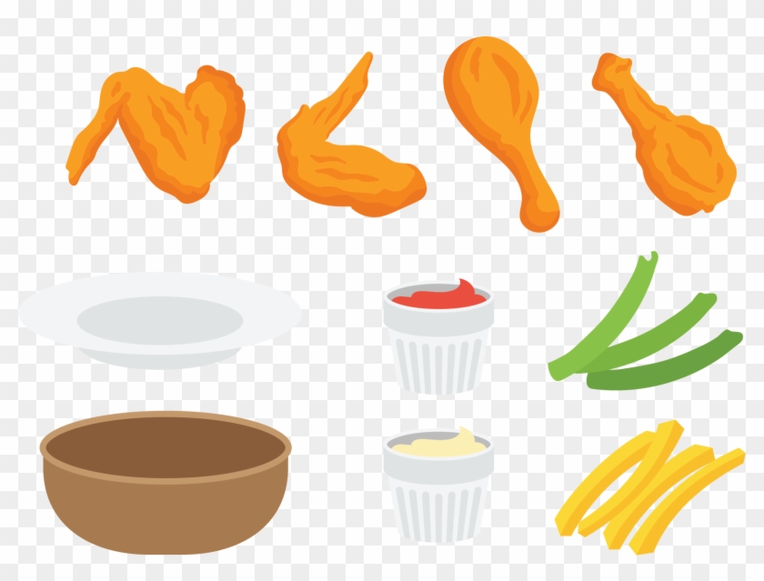 Buffalo Wing Fried Chicken Junk Food Clip Art - Clip Art Chicken Wings Png #958894