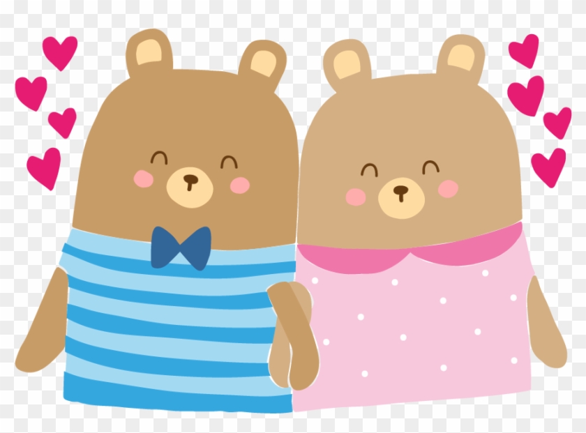 Lovely Couple Bears Vector - Bear #959087