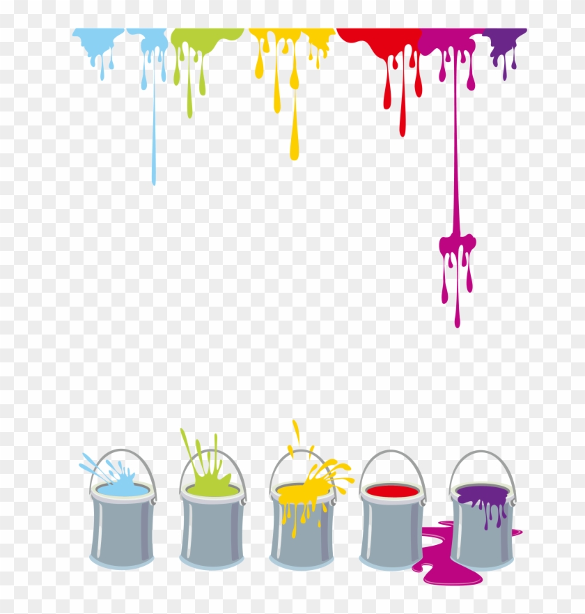 Creative Paint Bucket - Goutte De Peinture Png #959105