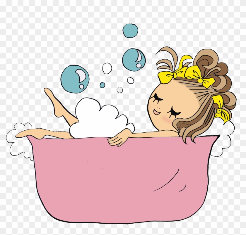 Bathtub Drawing Bathing Cartoon Clip Art - การ์ตูน อาบ น้ํา ฝักบัว #959149