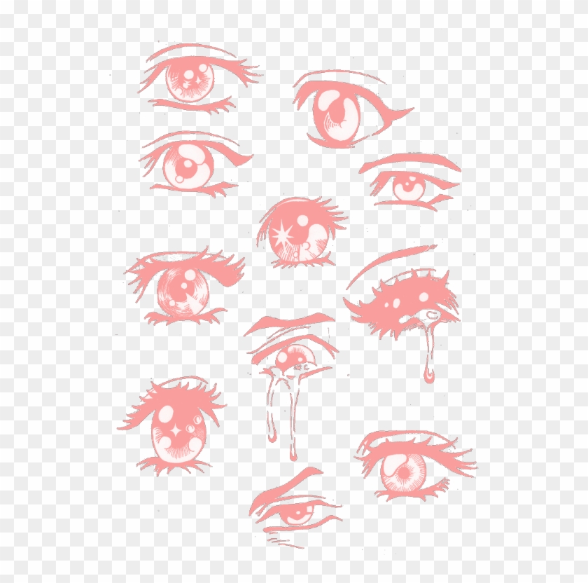 Resource For Drawing Eyes - Sad Anime Eyes Drawing #959175