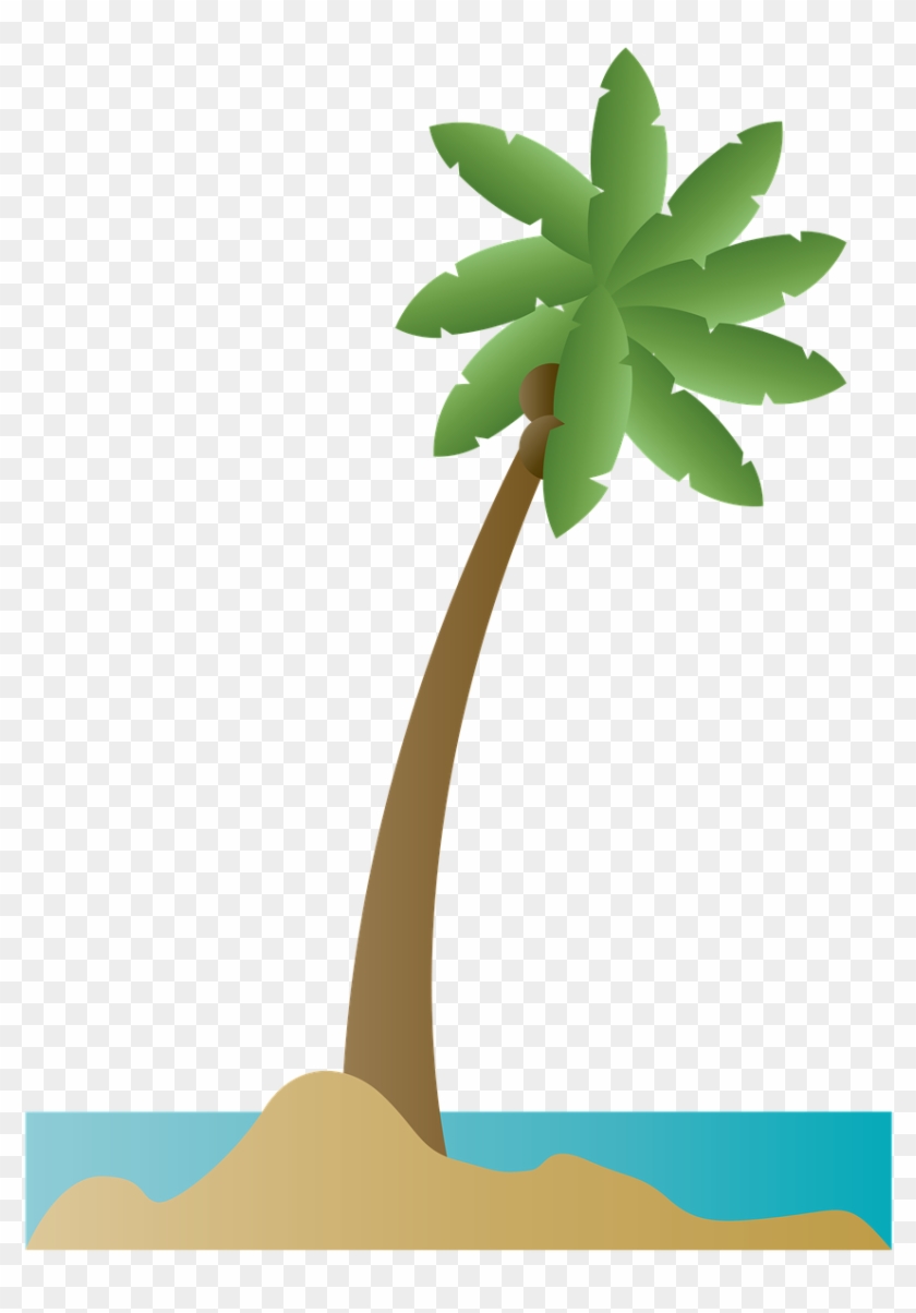 Island, Palm Tree, Palm, Coconut, Beach, Summer - Playa Ilustracion Png #959481
