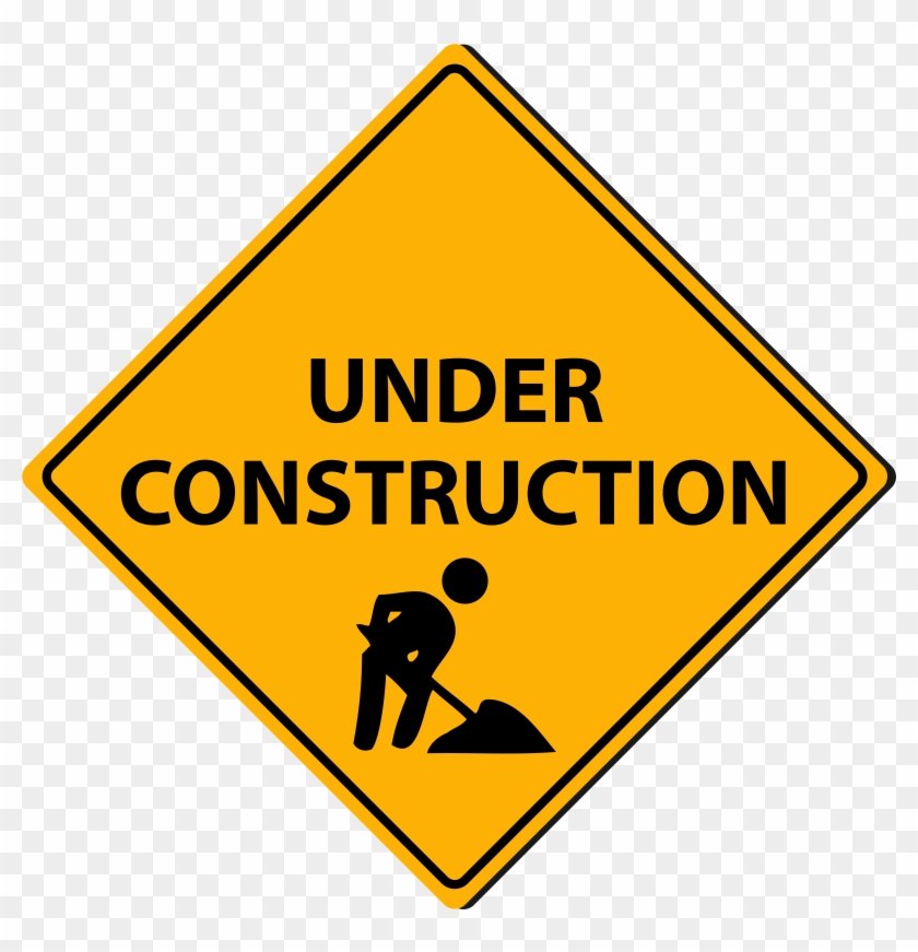 Triangle Under Construction Sign Png Clipart - No Thru Traffic Sign #959512