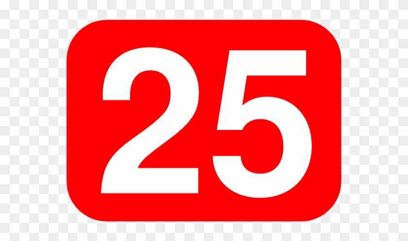 Twenty Five Clip Art At Clker - Number 26 Red #959588