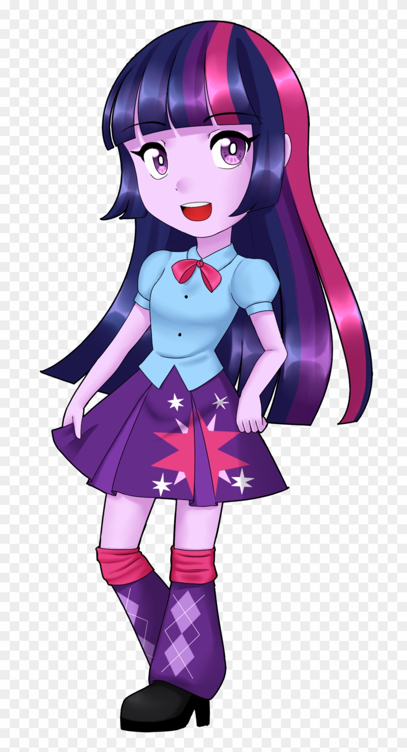 Twilight Sparkle Purple Human Hair Color Cartoon Fictional - Cartoon #959667