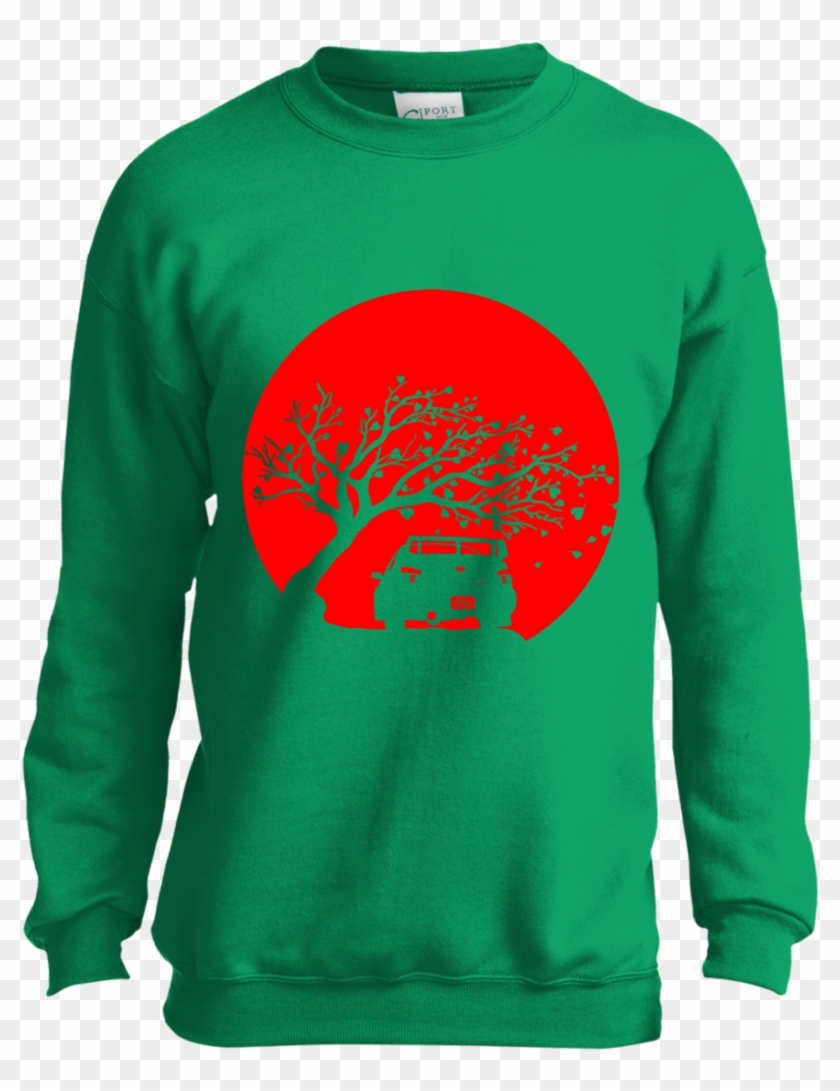 Subaru Cherry Tree Youth Crewneck Sweatshirt - Ugly Christmas Sweaters Cod Rest Ye Merry Gentlemen #959781