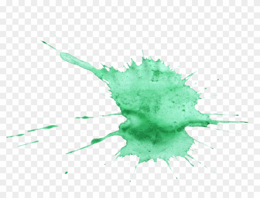 How To Paint A Cherry Tree In Watercolor - Green Watercolor Splatter Png #959783