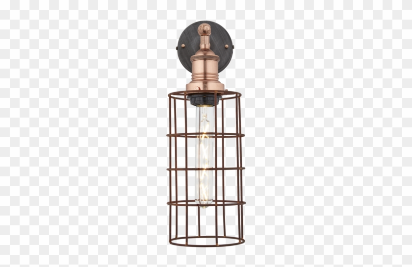 Brooklyn Rusty Cage Wall Light - Industville Rcp-cy Simple Vintage Rusty Cage Wire Pendant #959930